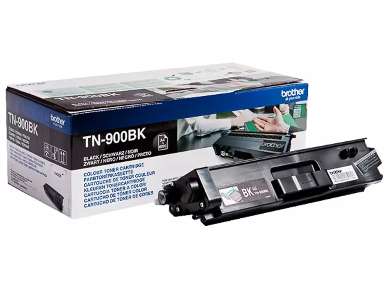 TN900BK BROTHER HL Toner zwart 6000 pagina’s Brother TN-900BK. Zwarte toner paginaopbrengst: 6000 pagina’s, Printkleuren: Zwart, Aantal per verpakking: 1 stuk(s), Voor Printer: BROTHER Laser Printer HL-L