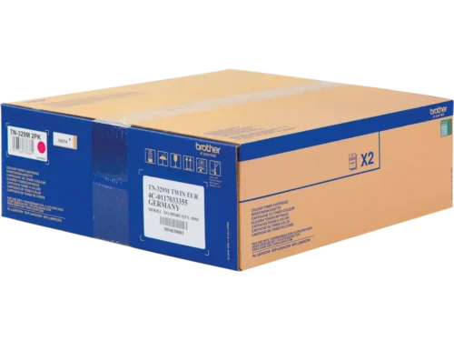 Brother TN-329MTWIN. Kleurentoner paginaopbrengst: 12000 pagina’s, Printkleuren: Magenta, Aantal per verpakking: 2 stuk(s), Voor Printer: BROTHER Laser Printer HL-L 8350;