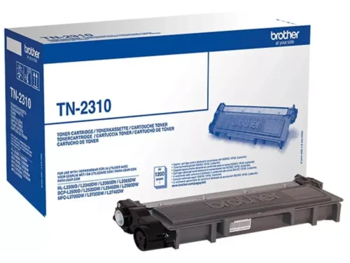 Brother TN-2310. Zwarte toner paginaopbrengst: 1200 pagina’s, Printkleuren: Zwart, Aantal per verpakking: 1 stuk(s), Voor Printer: BROTHER Laser Printer HL-L