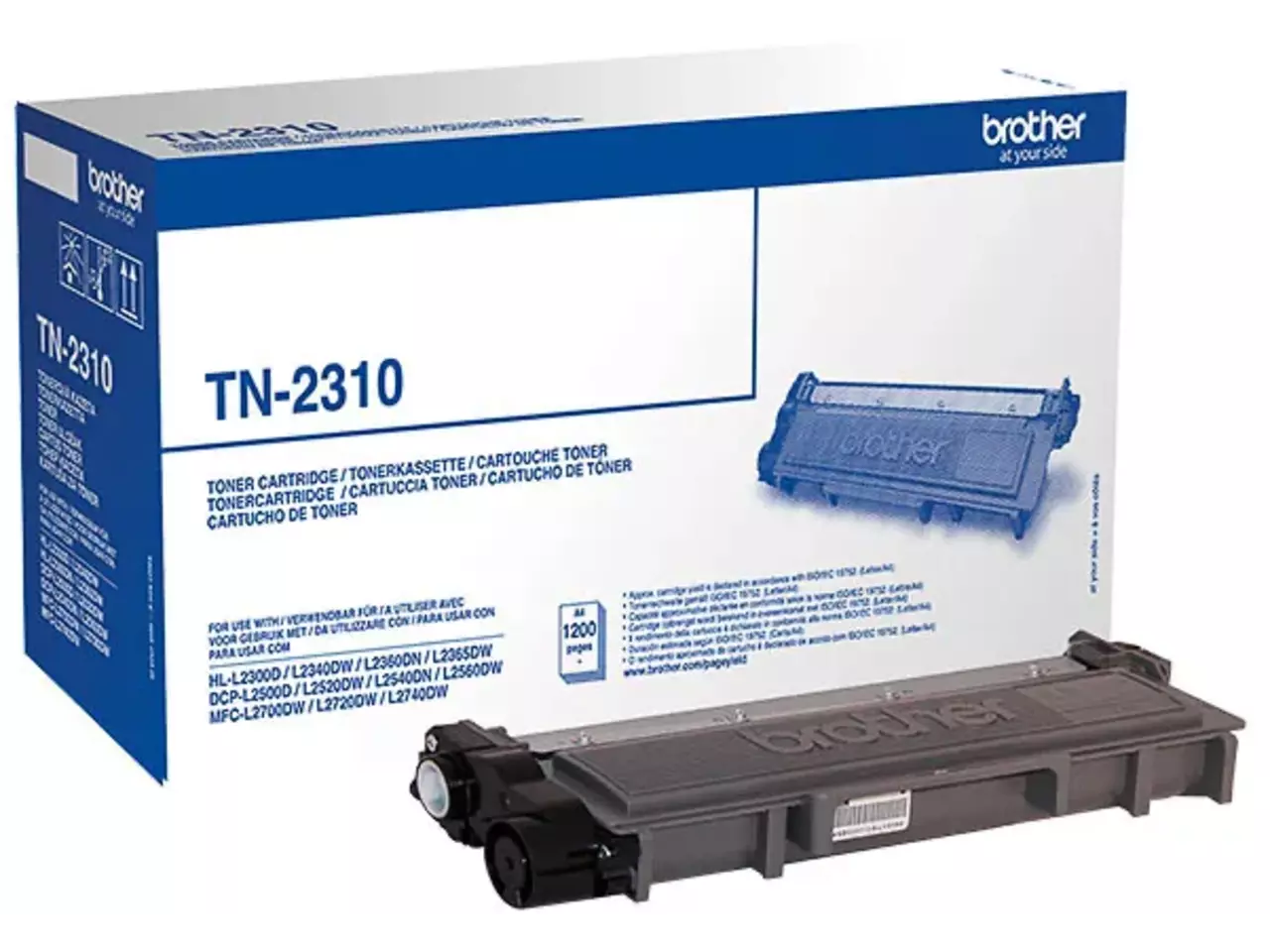TN2310 BROTHER DCP Toner zwart ST 1200 pagina’s Brother TN-2310. Zwarte toner paginaopbrengst: 1200 pagina’s, Printkleuren: Zwart, Aantal per verpakking: 1 stuk(s), Voor Printer: BROTHER Laser Printer HL-L