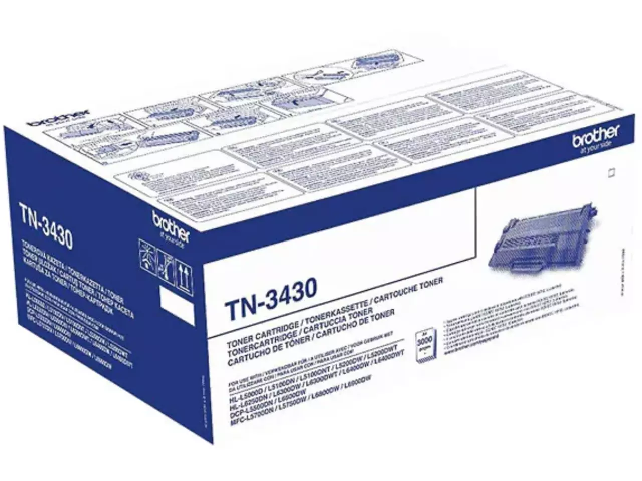 TN3430 BROTHER DCP Toner zwart ST 3000 pagina’s Brother TN-3600XXL. Zwarte toner paginaopbrengst: 11000 pagina’s, Printkleuren: Zwart, Aantal per verpakking: 1 stuk(s), Voor Printer: BROTHER Laser Printer HL