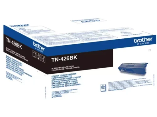 Brother TN-426BK. Zwarte toner paginaopbrengst: 9000 pagina’s, Printkleuren: Zwart, Aantal per verpakking: 1 stuk(s), Voor Printer: BROTHER Laser Printer HL-L