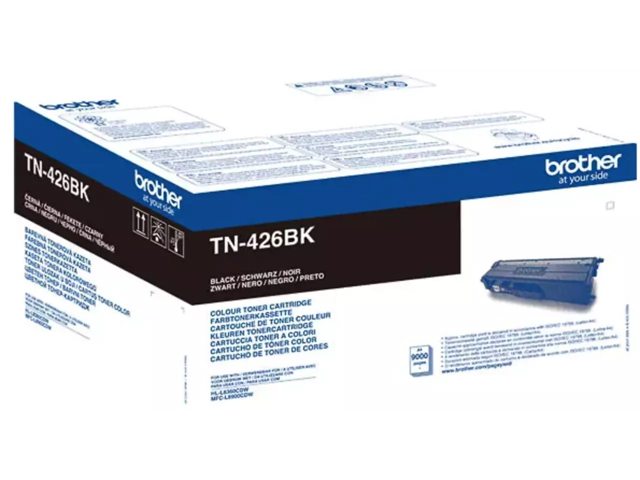 TN426BK BROTHER HL Toner zwart EHC 9000 pagina’s Brother TN-426BK. Zwarte toner paginaopbrengst: 9000 pagina’s, Printkleuren: Zwart, Aantal per verpakking: 1 stuk(s), Voor Printer: BROTHER Laser Printer HL-L