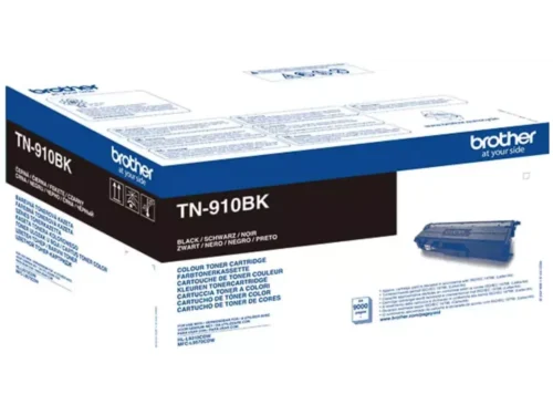 Brother TN-910BK. Zwarte toner paginaopbrengst: 9000 pagina’s, Printkleuren: Zwart, Aantal per verpakking: 1 stuk(s), Voor Printer: BROTHER Laser Printer HL-L