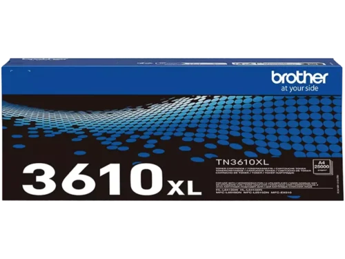 Brother TN-3610XL. Zwarte toner paginaopbrengst: 25000 pagina’s, Printkleuren: Zwart, Aantal per verpakking: 1 stuk(s), Voor Printer: BROTHER Laser Printer HL-L