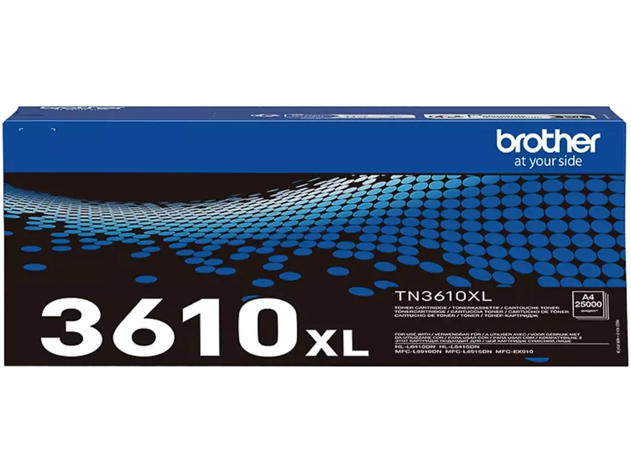 TN3610XL BROTHER HL/MFC Toner zwart XL 25.000pagina’s Brother TN-3610XL. Zwarte toner paginaopbrengst: 25000 pagina’s, Printkleuren: Zwart, Aantal per verpakking: 1 stuk(s), Voor Printer: BROTHER Laser Printer HL-L
