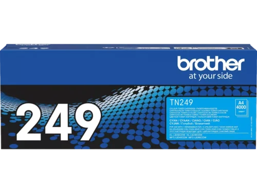 Brother TN-249C. Kleurentoner paginaopbrengst: 4000 pagina’s, Printkleuren: Cyaan, Aantal per verpakking: 1 stuk(s), Voor Printer: BROTHER Laser Printer HL-L 8230;