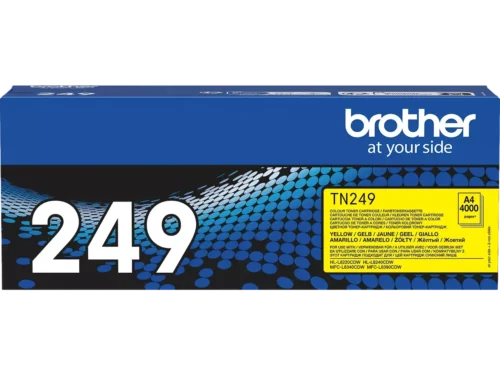 Brother TN-249Y. Kleurentoner paginaopbrengst: 4000 pagina’s, Printkleuren: Geel, Aantal per verpakking: 1 stuk(s), Voor Printer: BROTHER Laser Printer HL-L 8230;