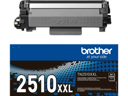 Brother TN2510XXL. Zwarte toner paginaopbrengst: 5000 pagina’s, Printkleuren: Zwart, Aantal per verpakking: 1 stuk(s), Voor Printer: BROTHER Laser Printer HL-L