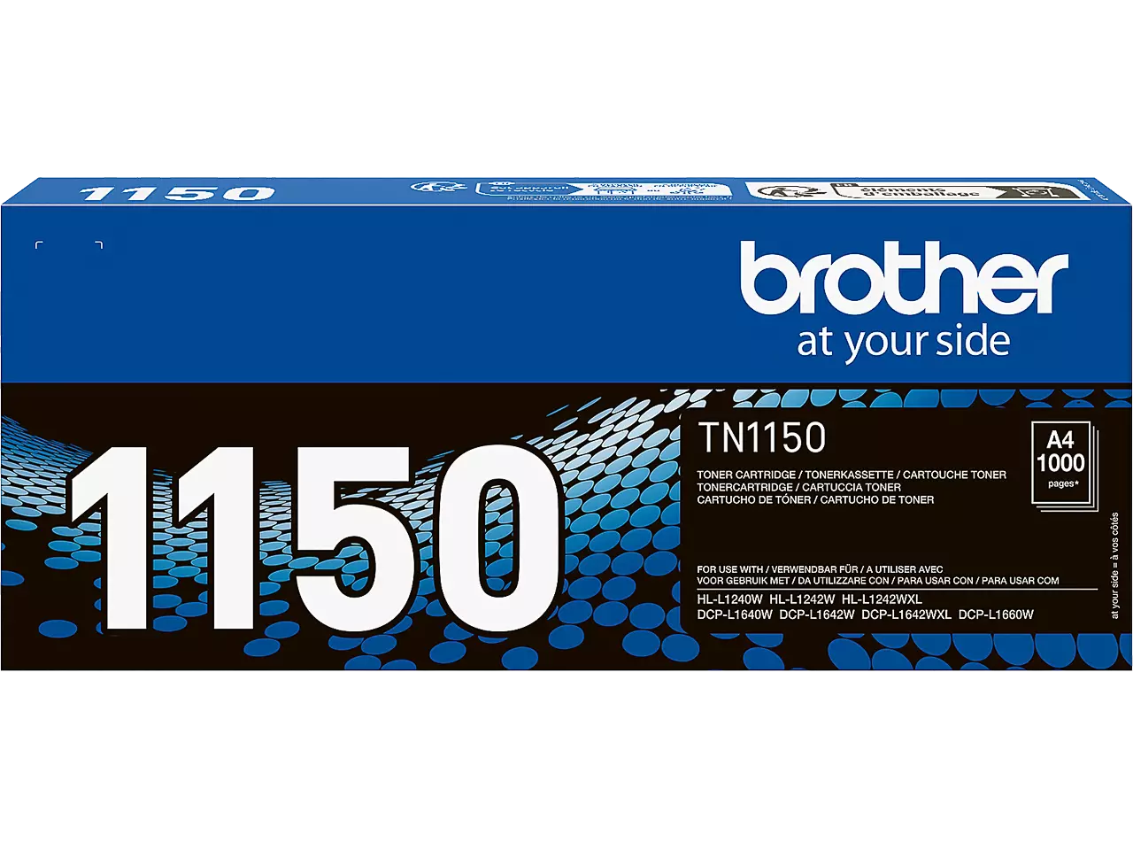TN1150 BROTHER HL Toner zwart 1000 pagina’s Brother TN-1150. Zwarte toner paginaopbrengst: 1000 pagina’s, Printkleuren: Zwart, Aantal per verpakking: 1 stuk(s), Voor Printer: Geen Printers