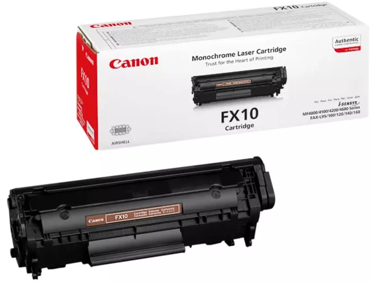 0263B002 CANON FX10 Fax Cartridge zwart 2000pagina’s Canon FX9. Zwarte toner paginaopbrengst: 2000 pagina’s, Printkleuren: Zwart, Aantal per verpakking: 1 stuk(s), Voor Printer: CANON Facsimile FAX L