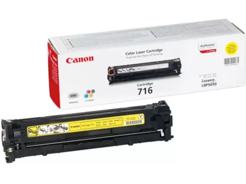 Canon 716 Y. Kleurentoner paginaopbrengst: 1500 pagina’s, Printkleuren: Geel, Aantal per verpakking: 1 stuk(s), Voor Printer: CANON Laser Printer I-SENSYS
