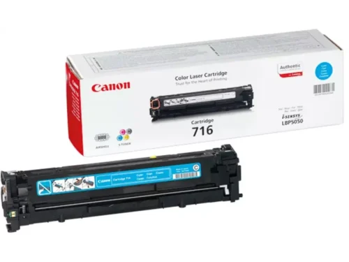 Canon 716 Cyan. Kleurentoner paginaopbrengst: 1500 pagina’s, Printkleuren: Cyaan, Aantal per verpakking: 1 stuk(s), Voor Printer: CANON Laser Printer I-SENSYS
