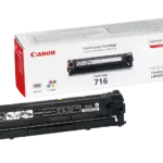 Canon Cartridge 716 Black. Zwarte toner paginaopbrengst: 2300 pagina’s, Printkleuren: Zwart, Aantal per verpakking: 1 stuk(s), Voor Printer: CANON Laser