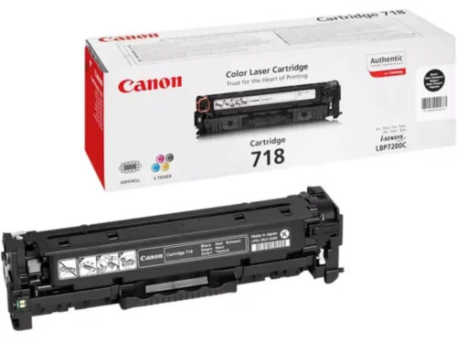 Canon CRG-718 Bk. Zwarte toner paginaopbrengst: 3400 pagina’s, Printkleuren: Zwart, Aantal per verpakking: 1 stuk(s), Voor Printer: CANON Laser Printer