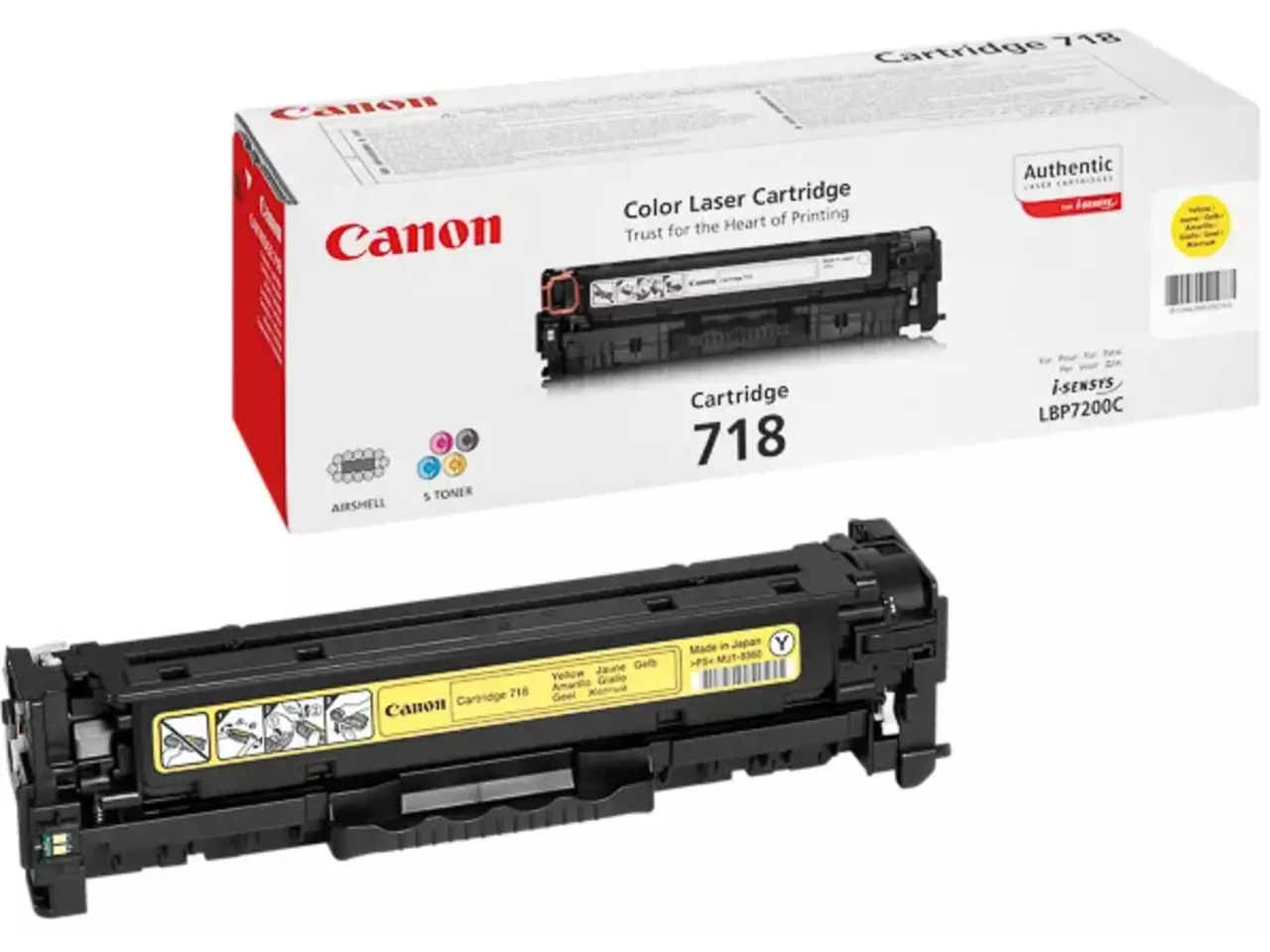 120008440126.webp 2659B002 CANON 718Y LBP Cartridge geel 2900pagina's - Afbeelding 1