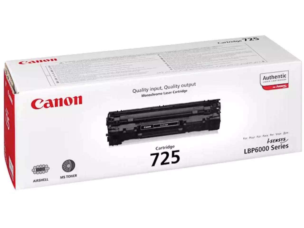 120008440138.webp 3484B002 CANON 725BK LBP Cartridge zwart 1600pagina's - Afbeelding 1