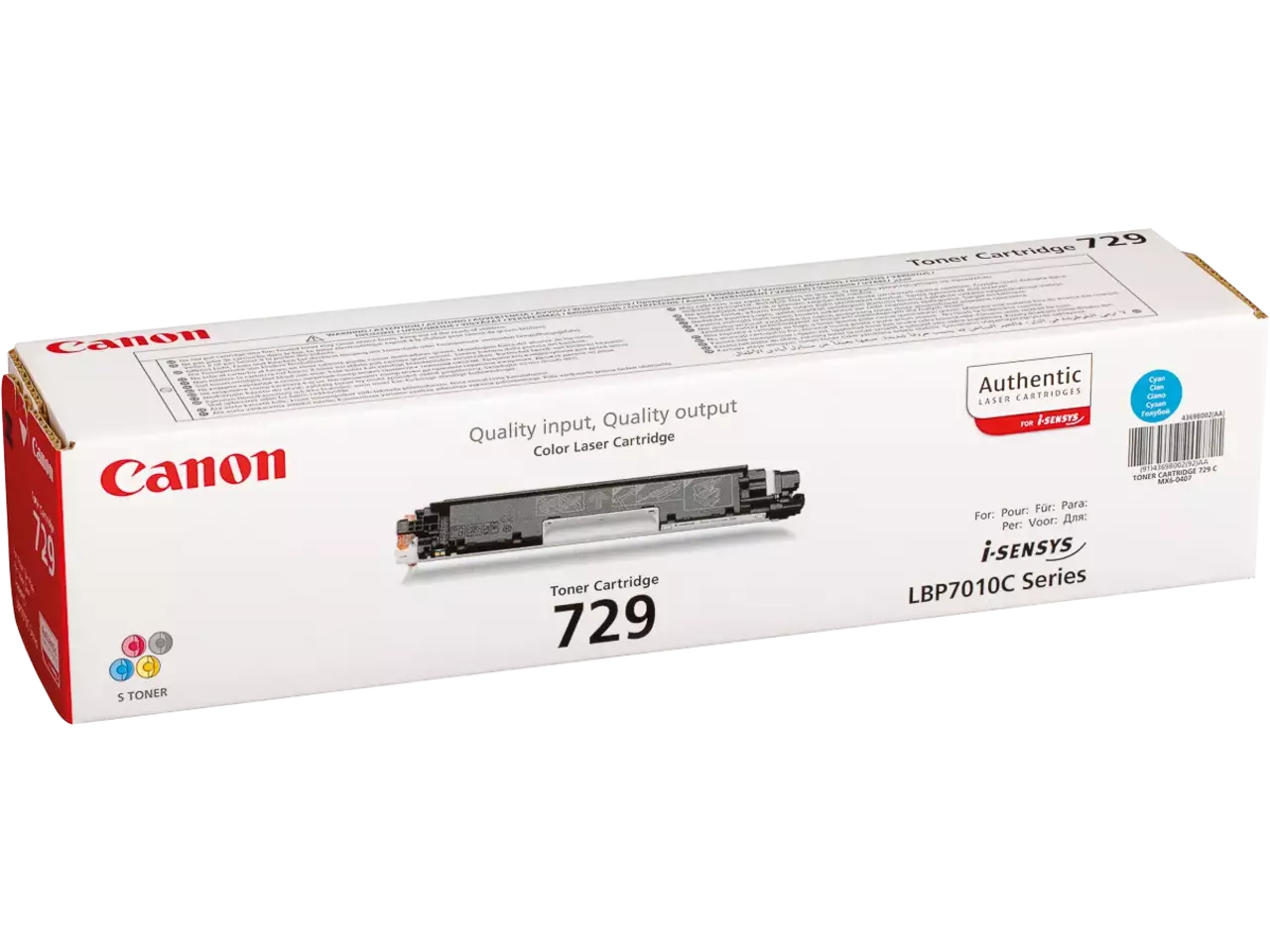 120008440148.webp 4369B002 CANON 729C LBP Cartridge cyaan 1000pagina's - Afbeelding 1