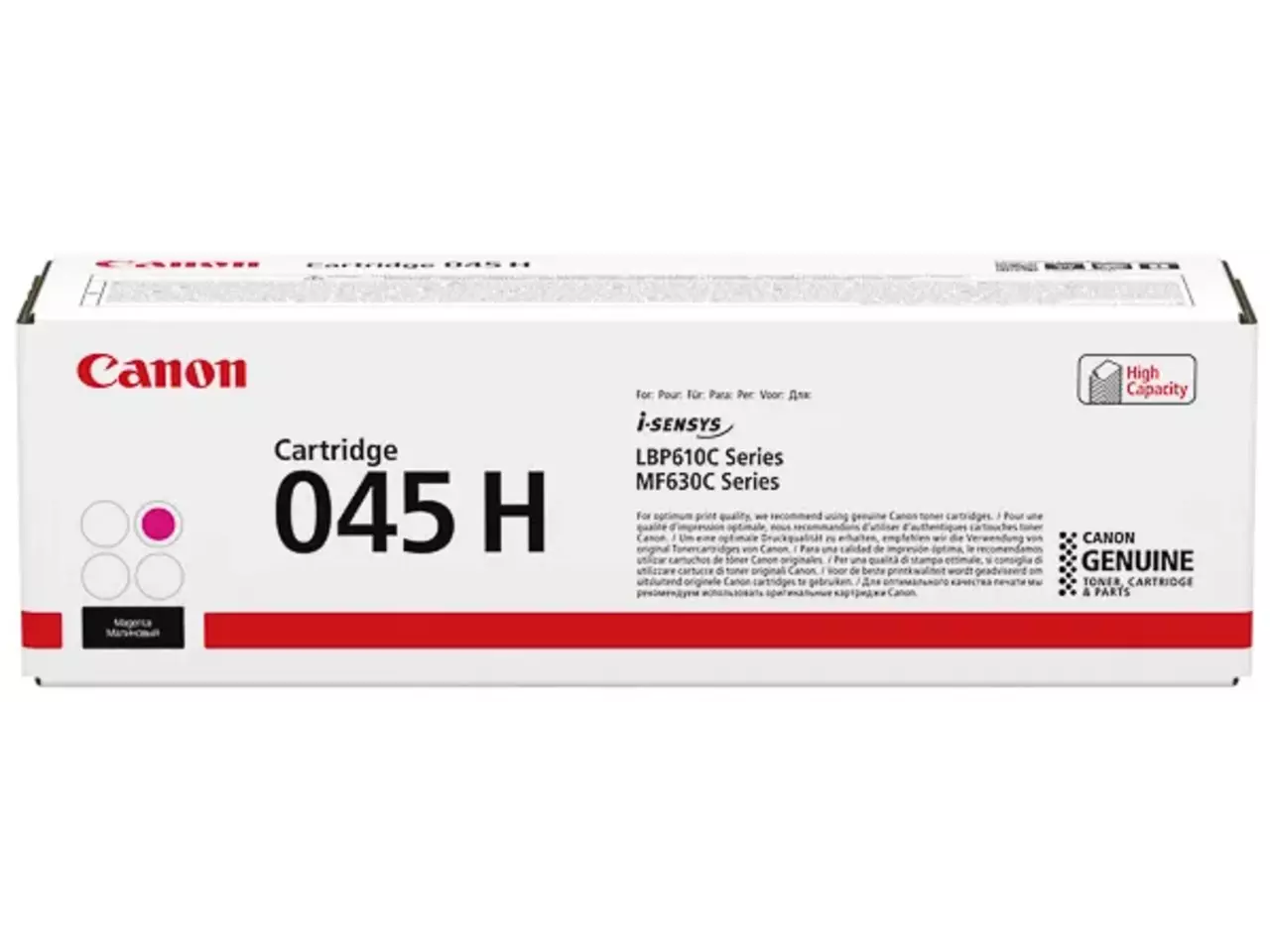 120008440203.webp 1244C002 CANON 045HM LBP Cartridge magenta HC 2200pagina's - Afbeelding 1