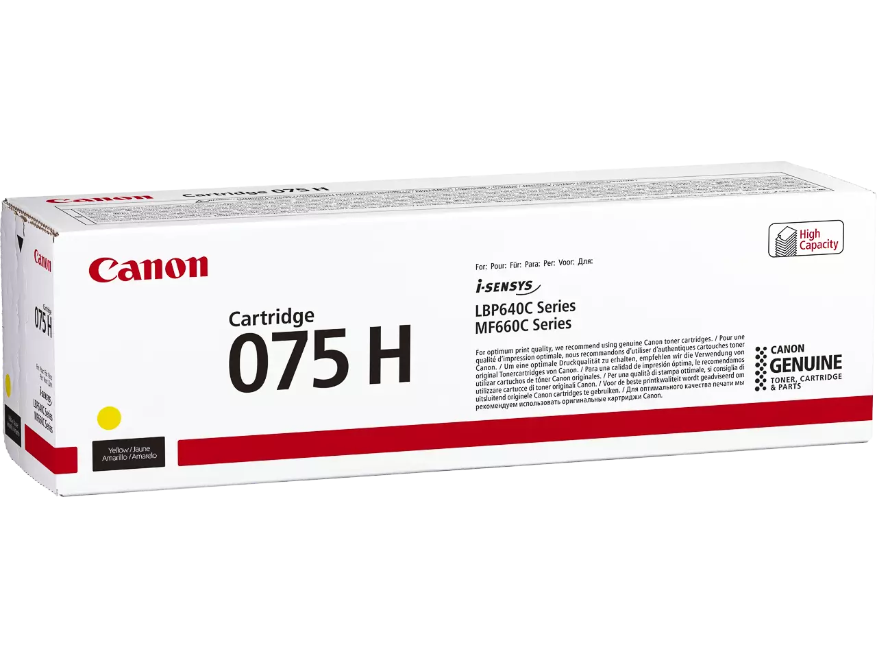 120008440349.webp 6366C002 CANON 075HY LBP Cartridge geel HC 2500pagina's - Afbeelding 1