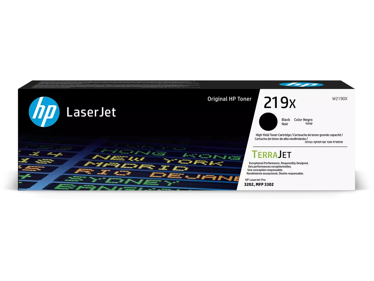 HP 219X originele high-capacity zwarte LaserJet-tonercartridge W2190X De HP 219X originele high-capacity zwarte LaserJet-tonercartridge levert scherpe, betrouwbare afdrukken met een hoge opbrengst tot 3200 pagina’s. Deze zwarte