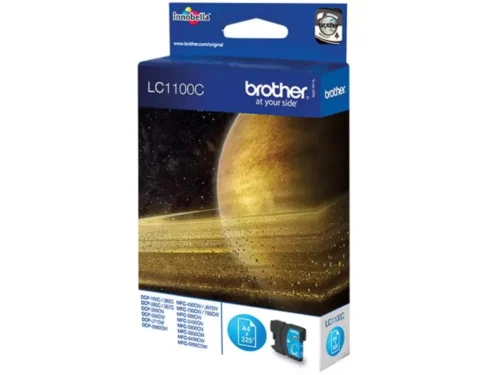 Brother LC1100C. Type aanbod: Enkele verpakking, Paginaopbrengst gekleurde inkt: 325 pagina’s, Printkleuren: Cyaan, Aantal per verpakking: 1 stuk(s), Voor Printer: