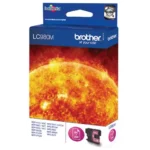 Brother LC980M. Type kleureninkt: Inkt op pigmentbasis, Type aanbod: Enkele verpakking, Paginaopbrengst gekleurde inkt: 260 pagina’s, Printkleuren: Magenta, Aantal per