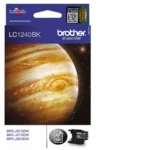 Brother LC1240BK Inktcartridge, Zwart. Type zwarte inkt: Inkt op pigmentbasis, Type aanbod: Enkele verpakking, Paginaopbrengst gekleurde inkt: 600 pagina’s, Printkleuren: