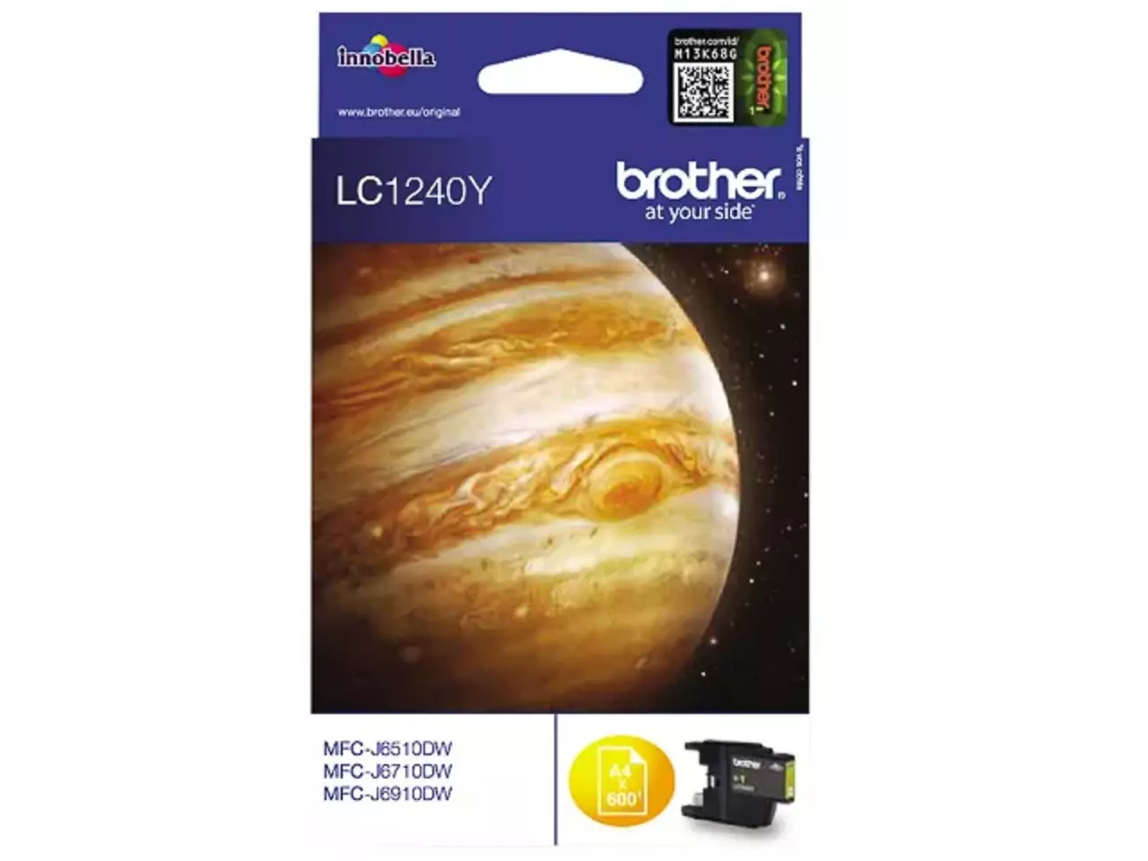LC1240Y BROTHER MFC Inkt geel 600 pagina’s Brother LC-1240Y. Type kleureninkt: Inkt op pigmentbasis, Printkleuren: Geel, Aantal per verpakking: 1 stuk(s), Voor Printer: BROTHER Multi-Function DCP-J 525;