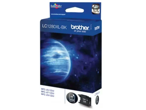 Brother LC1280XLBK. Type zwarte inkt: Inkt op pigmentbasis, Type aanbod: Enkele verpakking, Printkleuren: Zwart, Aantal per verpakking: 1 stuk(s), Paginaopbrengst