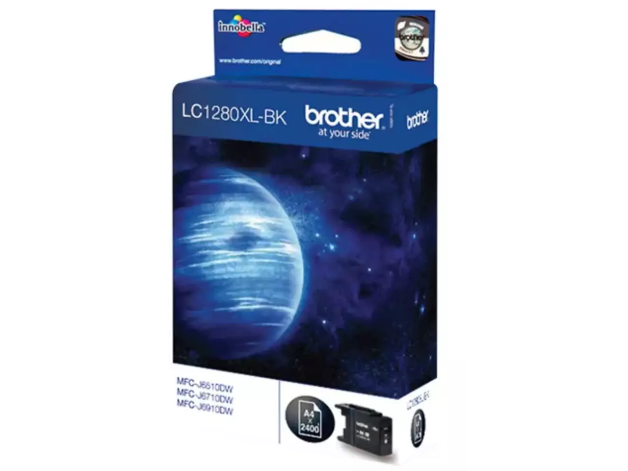 LC1280XLBK BROTHER MFC Inkt zwart HC 2400pagina’s Brother LC1280XLBK. Type zwarte inkt: Inkt op pigmentbasis, Type aanbod: Enkele verpakking, Printkleuren: Zwart, Aantal per verpakking: 1 stuk(s), Paginaopbrengst