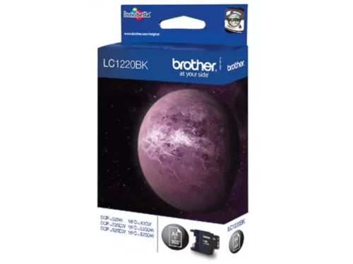 Brother LC1220BK. Type zwarte inkt: Inkt op pigmentbasis, Type aanbod: Enkele verpakking, Printkleuren: Zwart, Aantal per verpakking: 1 stuk(s), Paginaopbrengst
