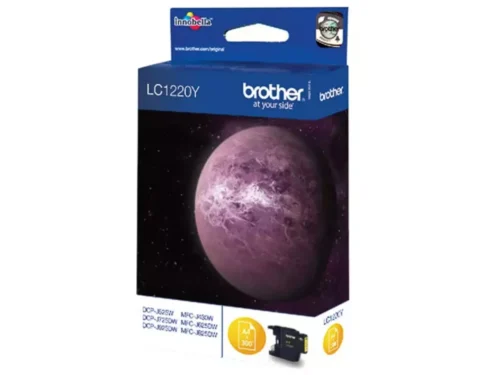 Brother Inktcartridge geel. Type kleureninkt: Inkt op pigmentbasis, Inkjet Cartridge Type: Normaal rendement, Type aanbod: Enkele verpakking, Paginaopbrengst gekleurde inkt: