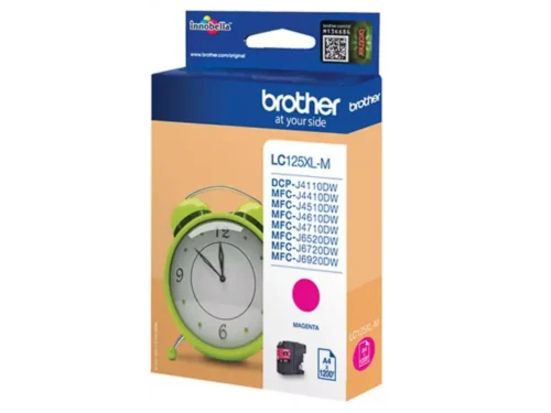 Brother LC125XLM. Type kleureninkt: Inkt op pigmentbasis, Inkjet Cartridge Type: Extra (Super) hoog rendement, Type aanbod: Enkele verpakking, Paginaopbrengst gekleurde
