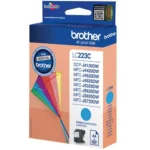 Brother LC223C. Type aanbod: Enkele verpakking, Paginaopbrengst gekleurde inkt: 550 pagina’s, Printkleuren: Cyaan, Aantal per verpakking: 1 stuk(s), Voor Printer:
