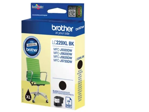 Brother LC229XLBK. Type zwarte inkt: Inkt op pigmentbasis, Type aanbod: Enkele verpakking, Printkleuren: Zwart, Aantal per verpakking: 1 stuk(s), Paginaopbrengst