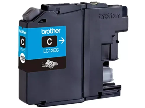 Brother LC12EC. Type aanbod: Enkele verpakking, Paginaopbrengst gekleurde inkt: 1200 pagina’s, Printkleuren: Cyaan, Aantal per verpakking: 1 stuk(s), Voor Printer: