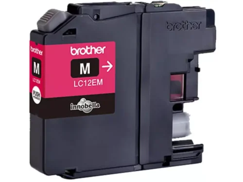 Brother LC12EM. Type kleureninkt: Inkt op pigmentbasis, Type aanbod: Enkele verpakking, Paginaopbrengst gekleurde inkt: 1200 pagina’s, Printkleuren: Magenta, Aantal per