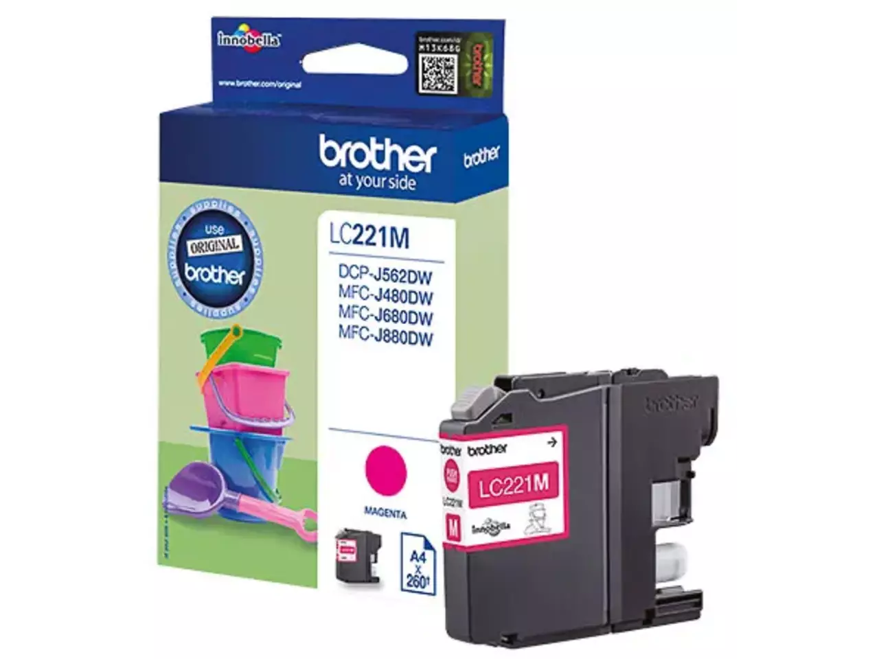 170005440172.webp LC221M BROTHER MFC Inkt magenta 260 pagina's - Afbeelding 1