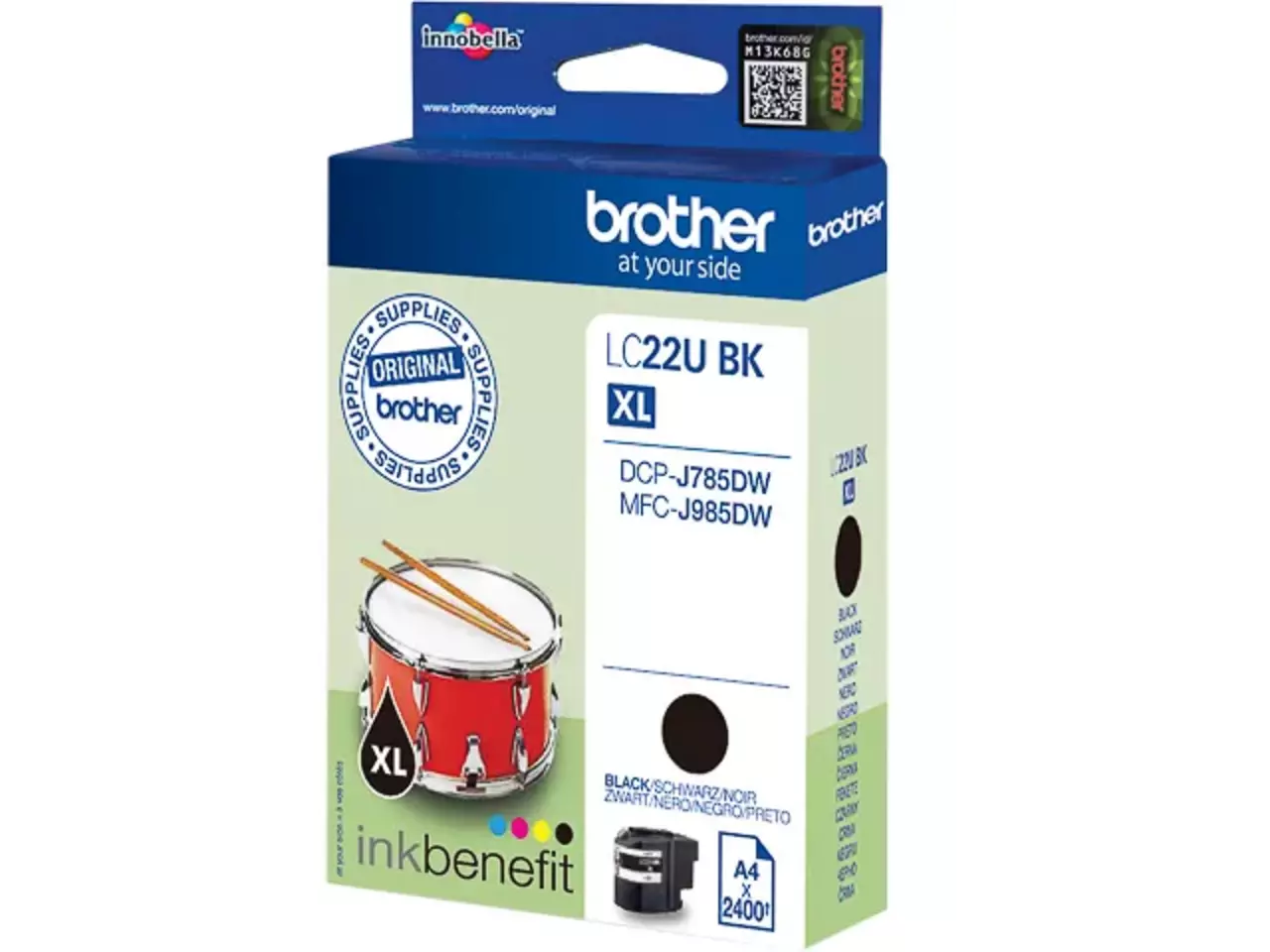 170005440175.webp LC22UBK BROTHER MFC Inkt zwart 2400 pagina's - Afbeelding 1