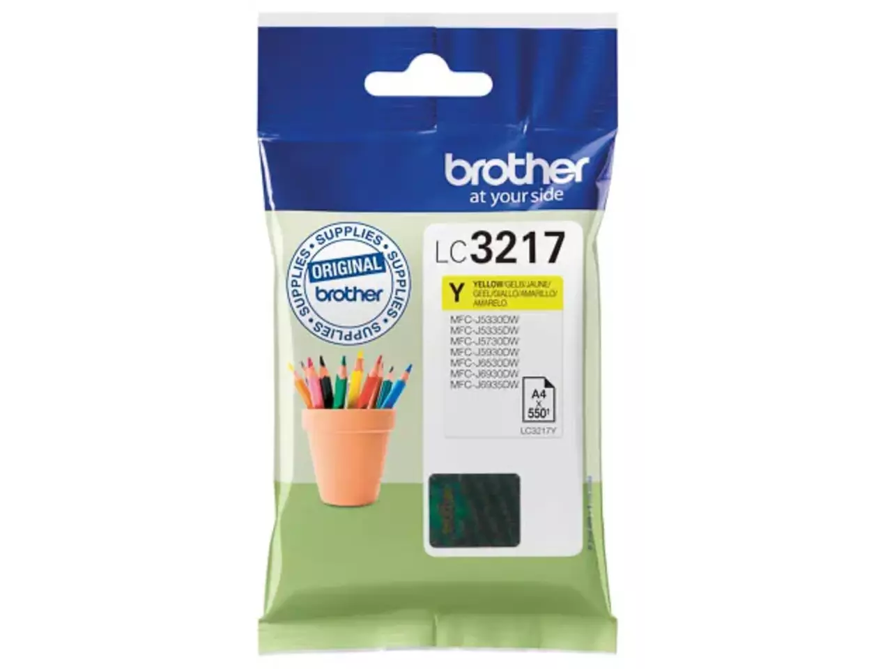 170005440182.webp LC3217Y BROTHER MFC Inkt geel ST 550 pagina's - Afbeelding 1