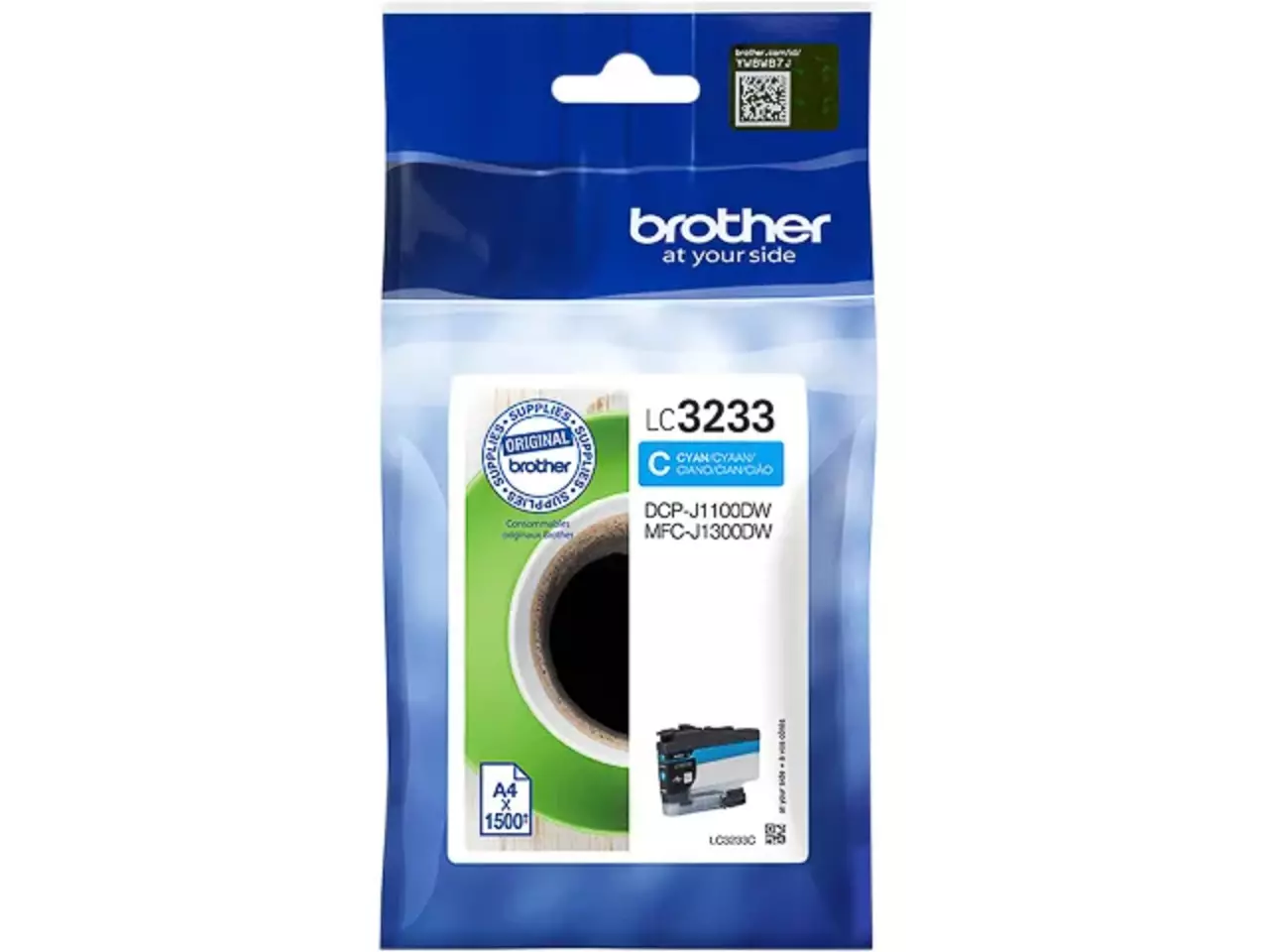 170005440209.webp LC3233C BROTHER MFC Inkt cyaan 1500 pagina's - Afbeelding 1