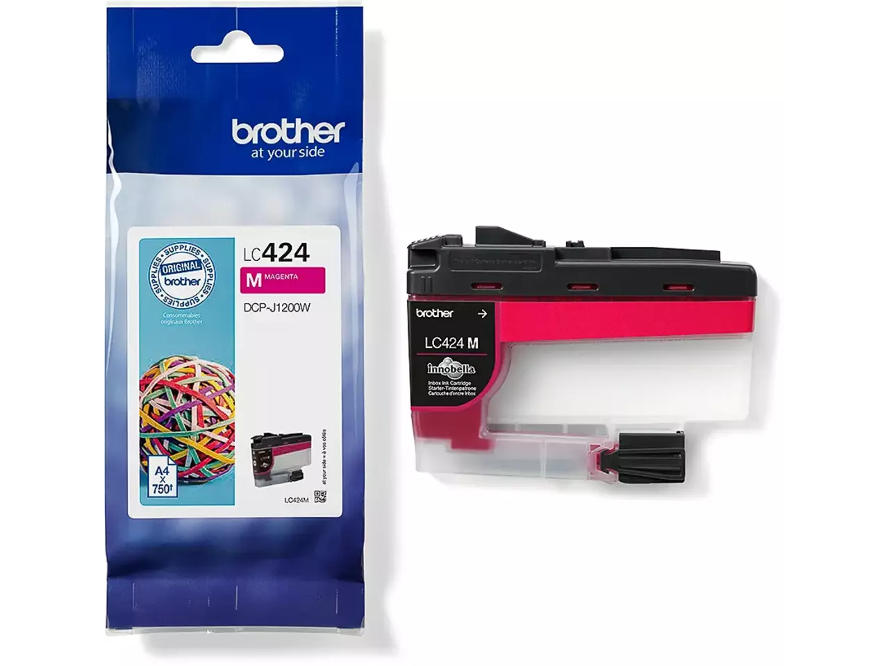 170005440259.webp LC424M BROTHER Mini19 DCPJ Inkt magenta 750pagina's - Afbeelding 1