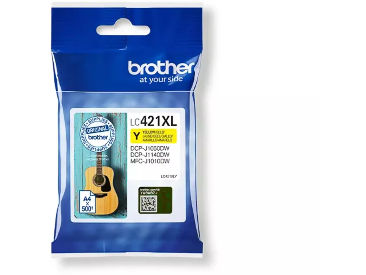 170005440276.webp LC421XLY BROTHER DCPJ/MFCJ Inkt geel HC 500pagina's - Afbeelding 1