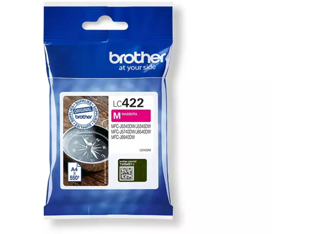 170005440296.webp LC422M BROTHER MFCJ Inkt magenta ST 550 pagina's - Afbeelding 1