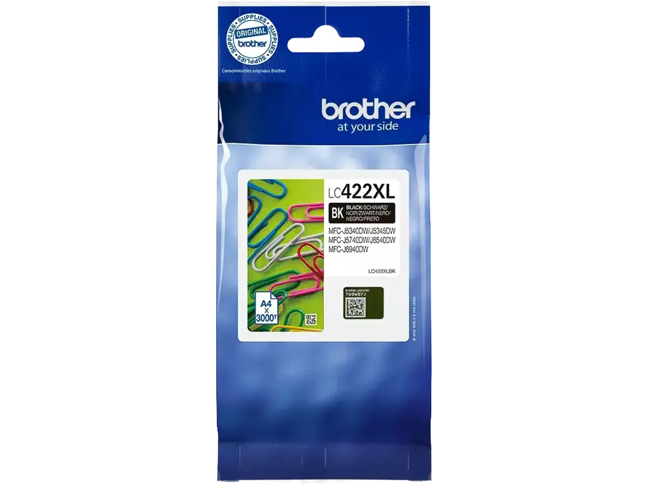 170005440298.webp LC422XLBK BROTHER MFCJ Inkt zwart HC 3000pagina's - Afbeelding 1