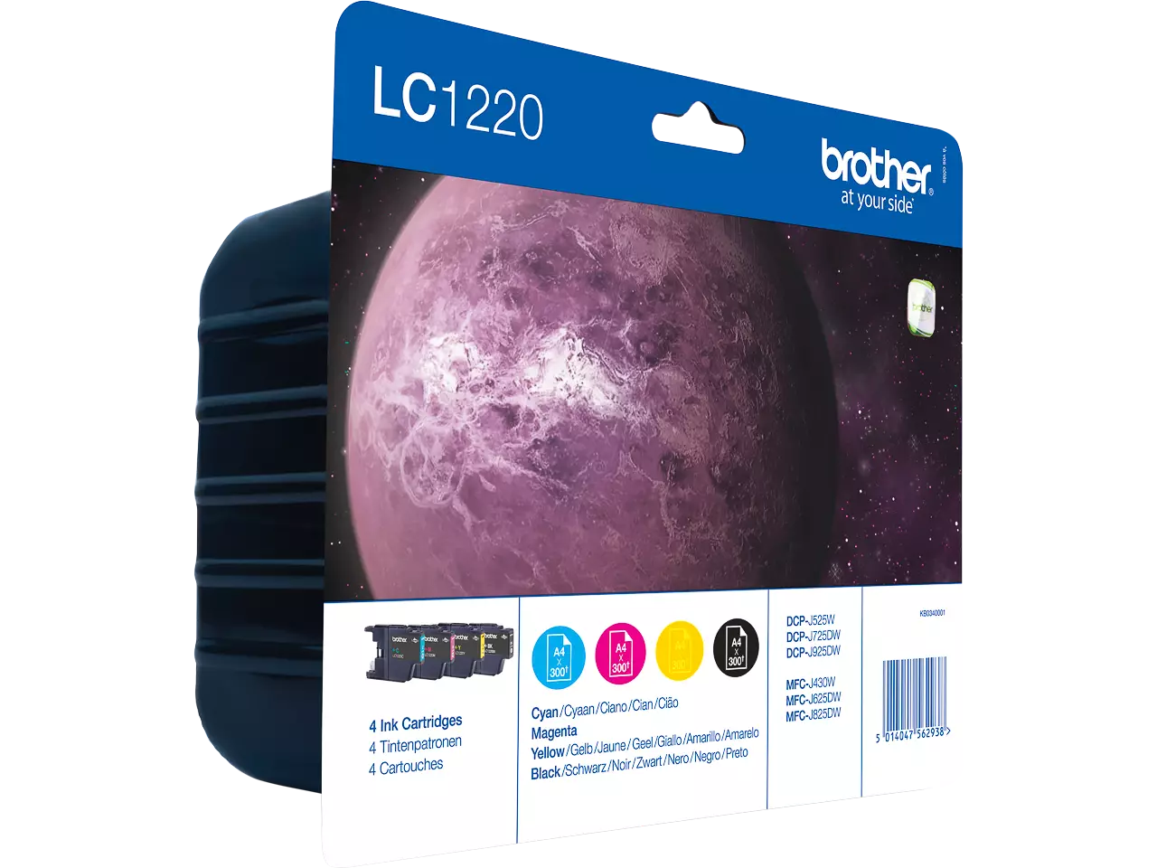 170005440305.webp LC1220VALBP BROTHER MFC Inkt (4) cmyk 4x300pagina's Blister - Afbeelding 1