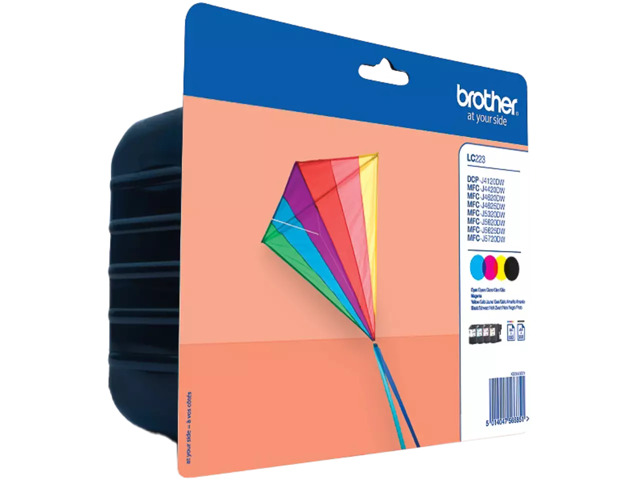170005440306.webp LC223VALBP BROTHER DCP/MFC Inkt (4) cmyk 4x550pagina's Blister - Afbeelding 1