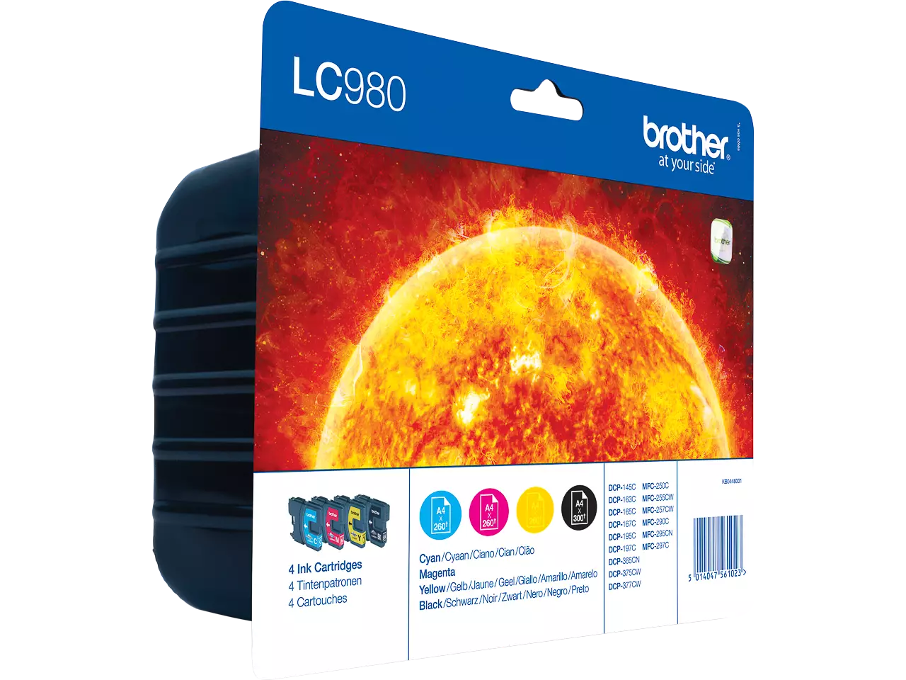 170005440308.webp LC980VALBP BROTHER DCP Inkt (4) cmyk 1x300/3x260pagina's Blister - Afbeelding 1