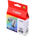 8190A002 CANON BCI15B Nr.15 Pixma Inkt (2) zwart 2x40pagina's 2x5,3ml